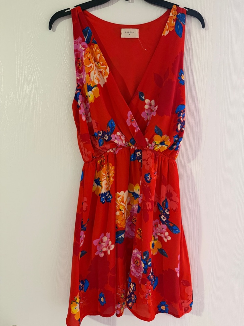 Anthropologie Everly Red Floral Dress
